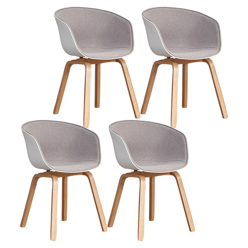 Arm Dining Chairs Modern Style Wooden Side Chairs for Dining Room