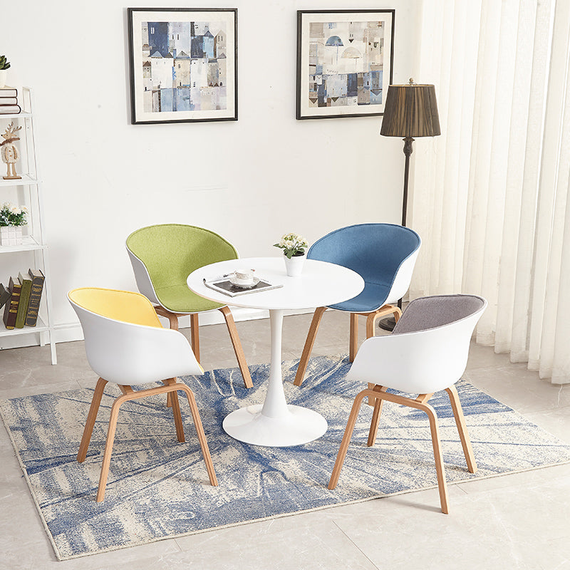 Arm Dining Chairs Modern Style Wooden Side Chairs for Dining Room