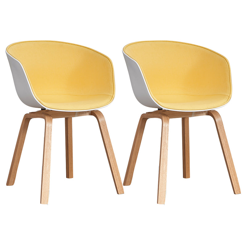 Arm Dining Chairs Modern Style Wooden Side Chairs for Dining Room