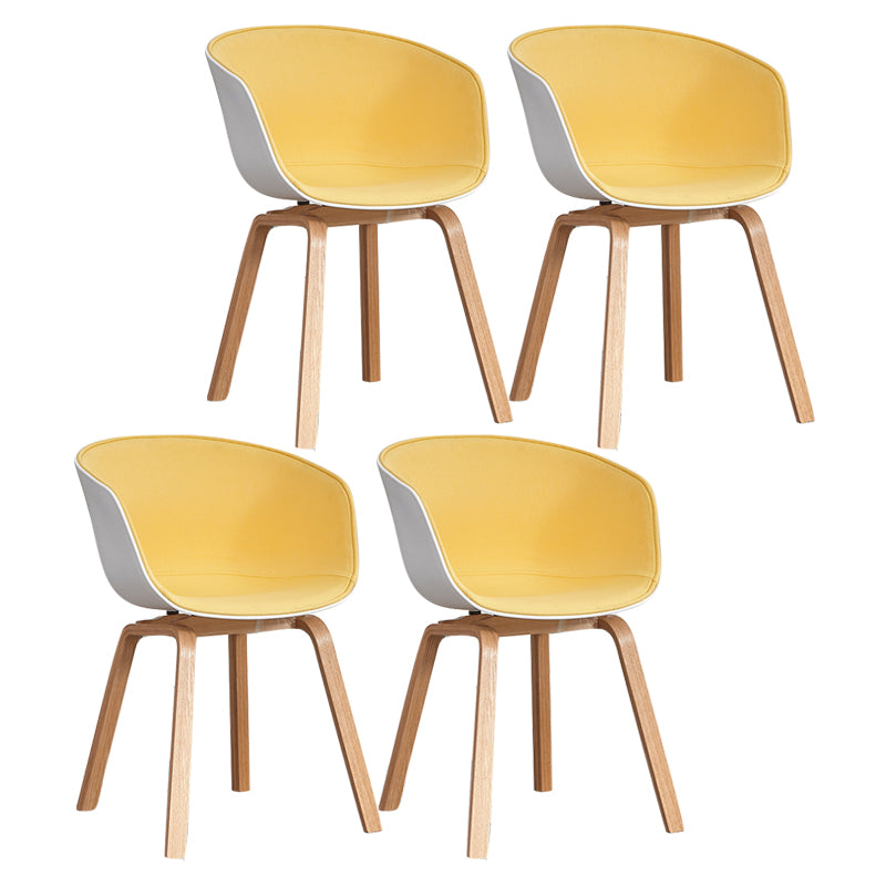 Arm Dining Chairs Modern Style Wooden Side Chairs for Dining Room