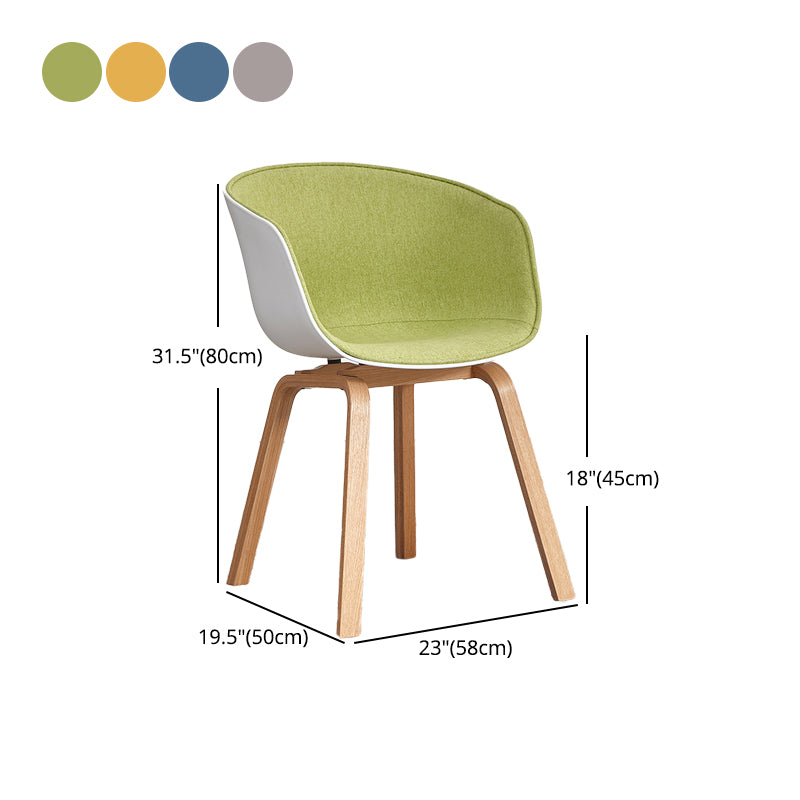 Arm Dining Chairs Modern Style Wooden Side Chairs for Dining Room