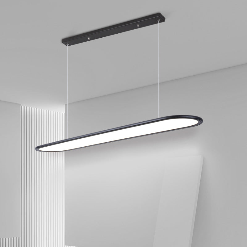 Versatile Ultrathin Island Pendant Lamp Minimalist Metal Dining Room LED Flush Mount Light