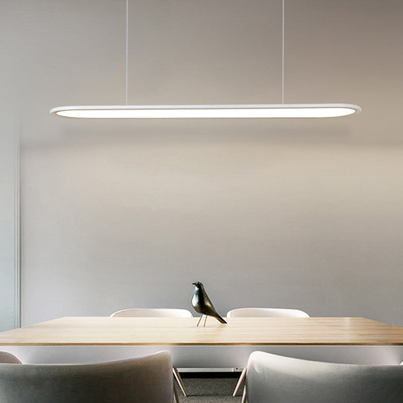 Versatile Ultrathin Island Pendant Lamp Minimalist Metal Dining Room LED Flush Mount Light