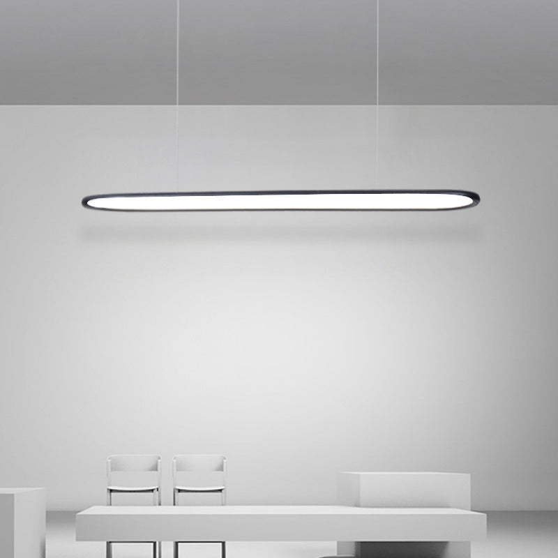 Versatile Ultrathin Island Pendant Lamp Minimalist Metal Dining Room LED Flush Mount Light