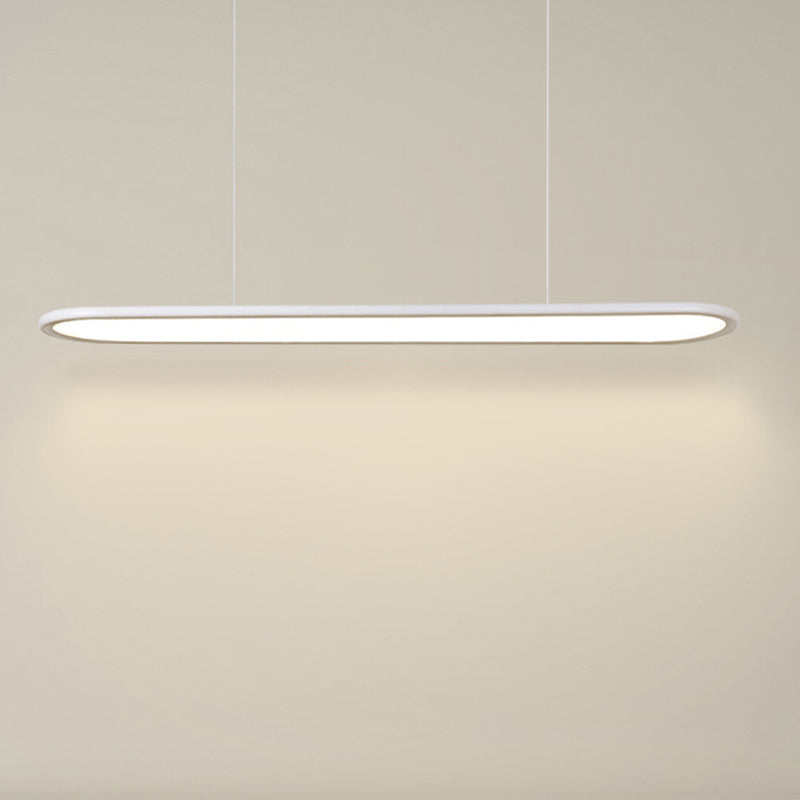 Versatile Ultrathin Island Pendant Lamp Minimalist Metal Dining Room LED Flush Mount Light