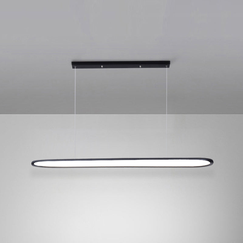 Versatile Ultrathin Island Pendant Lamp Minimalist Metal Dining Room LED Flush Mount Light