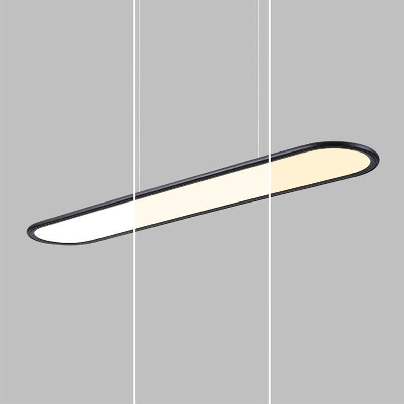 Versatile Ultrathin Island Pendant Lamp Minimalist Metal Dining Room LED Flush Mount Light