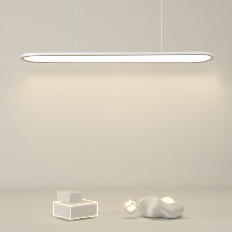 Versatile Ultrathin Island Pendant Lamp Minimalist Metal Dining Room LED Flush Mount Light