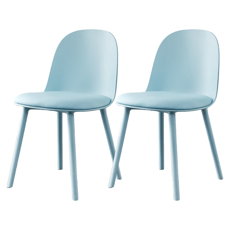 Modern Style Side Chair Plastic Upholstered Dining Side Chair for Indoor