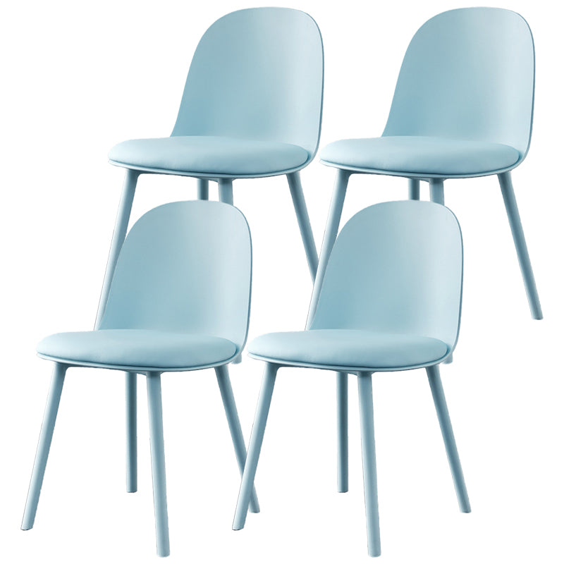 Modern Style Side Chair Plastic Upholstered Dining Side Chair for Indoor