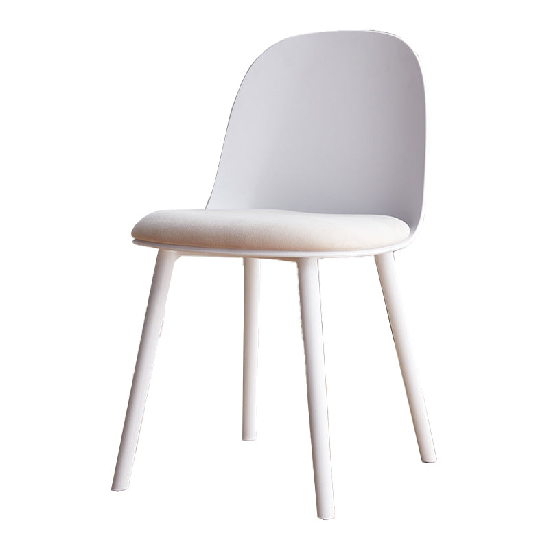 Modern Style Side Chair Plastic Upholstered Dining Side Chair for Indoor