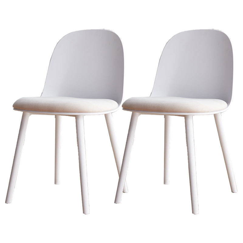 Modern Style Side Chair Plastic Upholstered Dining Side Chair for Indoor