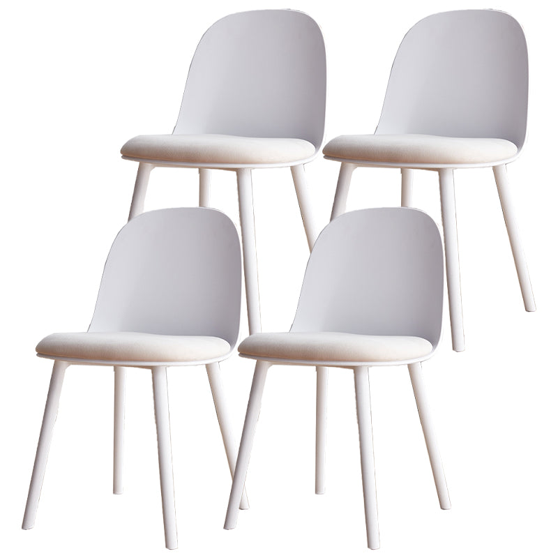 Modern Style Side Chair Plastic Upholstered Dining Side Chair for Indoor