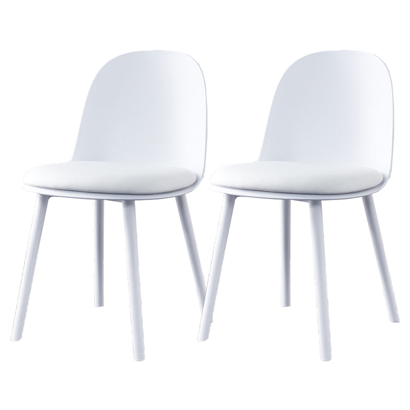 Modern Style Side Chair Plastic Upholstered Dining Side Chair for Indoor