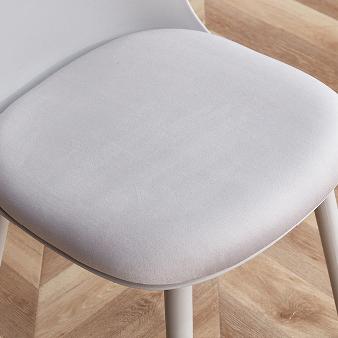 Modern Style Side Chair Plastic Upholstered Dining Side Chair for Indoor