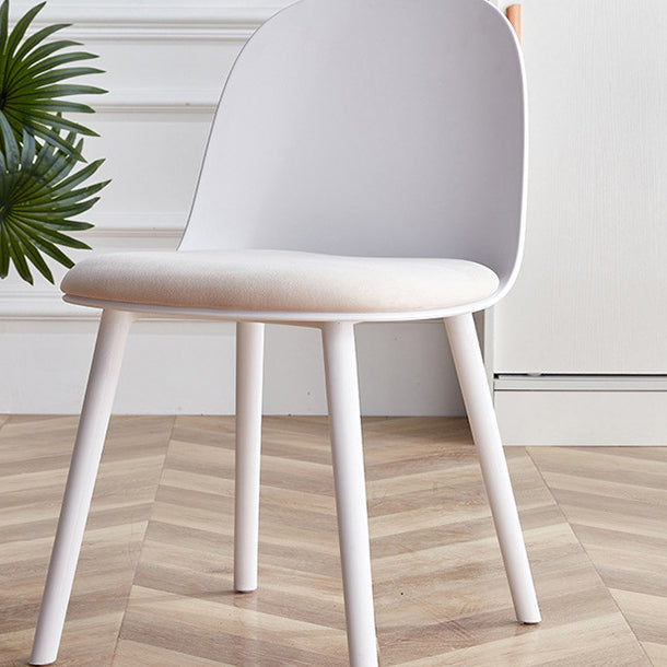 Modern Style Side Chair Plastic Upholstered Dining Side Chair for Indoor