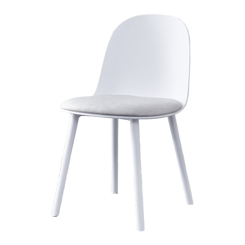 Modern Style Side Chair Plastic Upholstered Dining Side Chair for Indoor