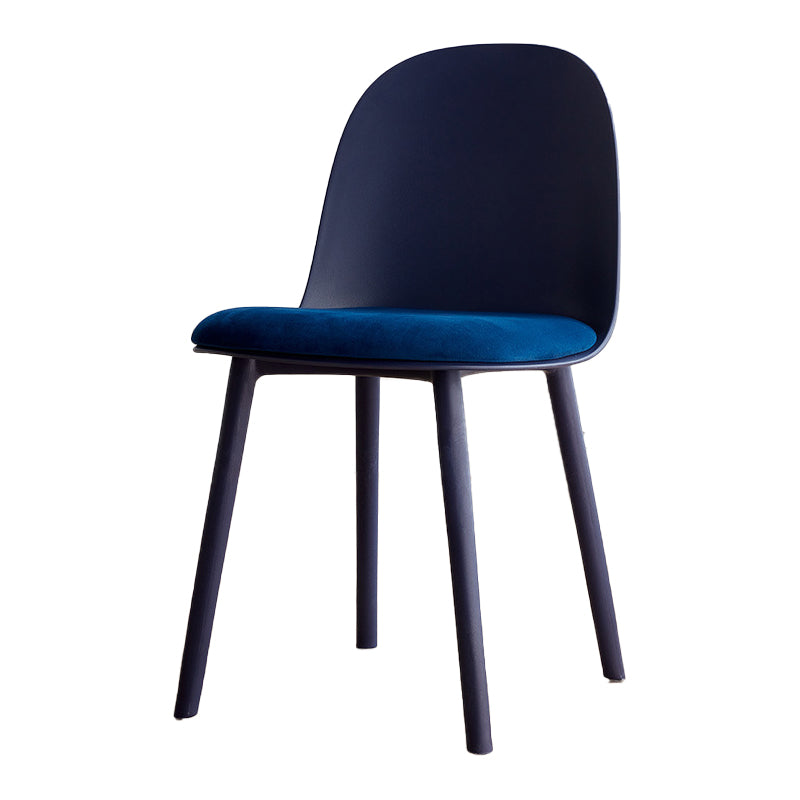Modern Style Side Chair Plastic Upholstered Dining Side Chair for Indoor