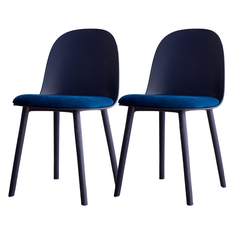 Modern Style Side Chair Plastic Upholstered Dining Side Chair for Indoor
