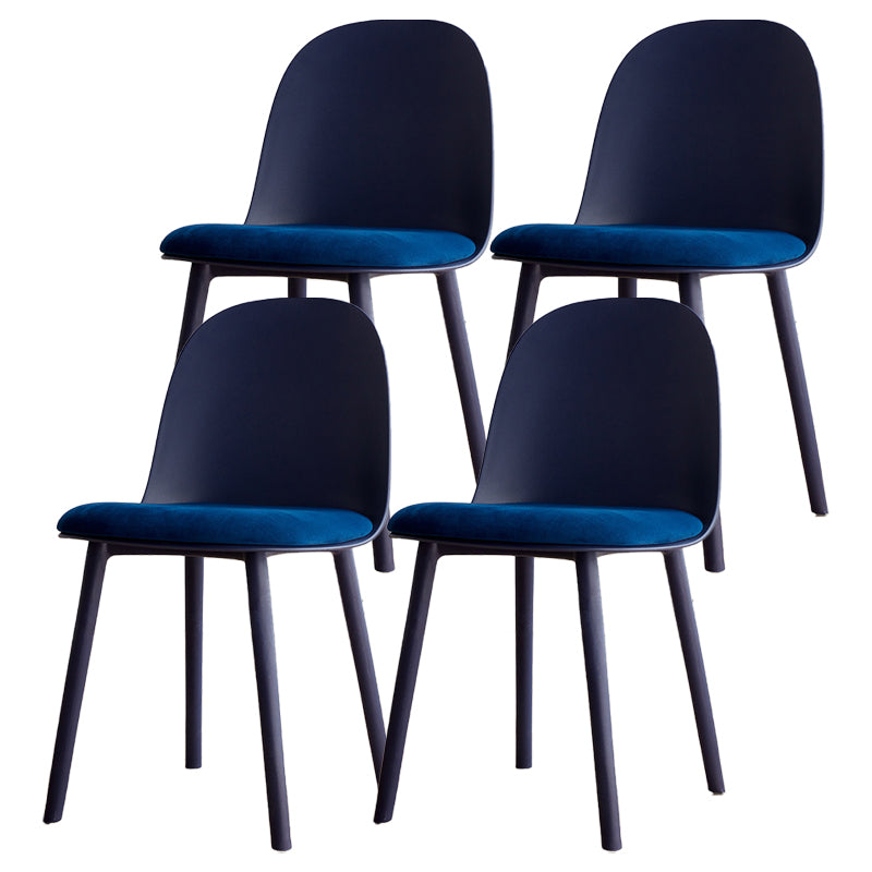 Modern Style Side Chair Plastic Upholstered Dining Side Chair for Indoor