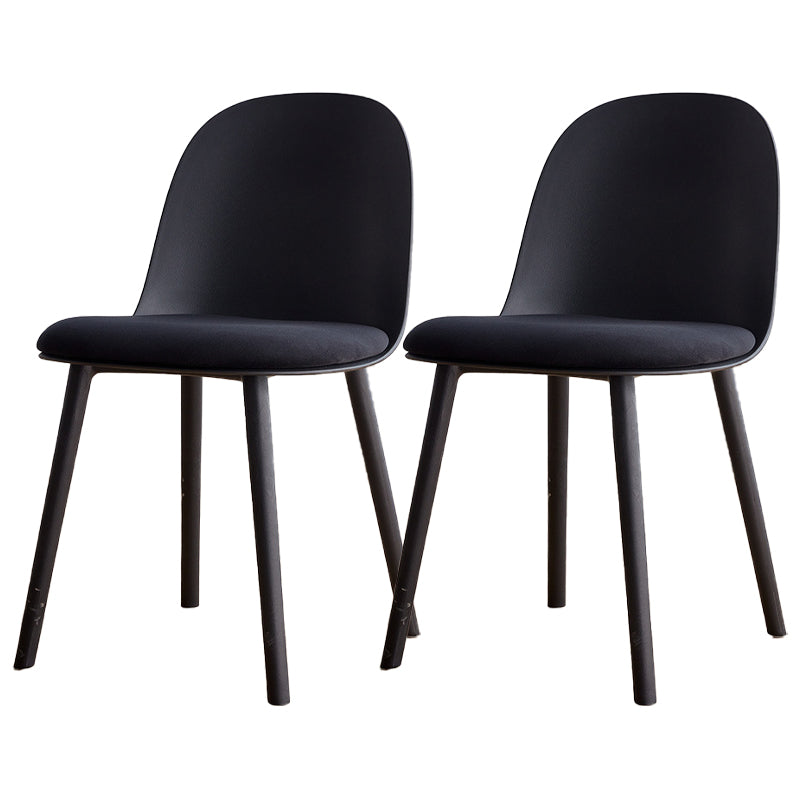 Modern Style Side Chair Plastic Upholstered Dining Side Chair for Indoor