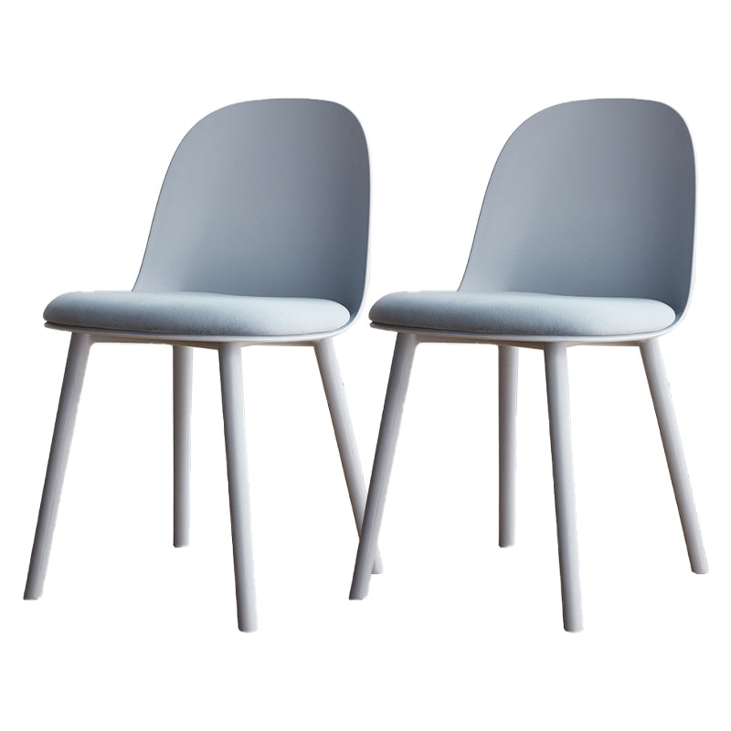 Modern Style Side Chair Plastic Upholstered Dining Side Chair for Indoor