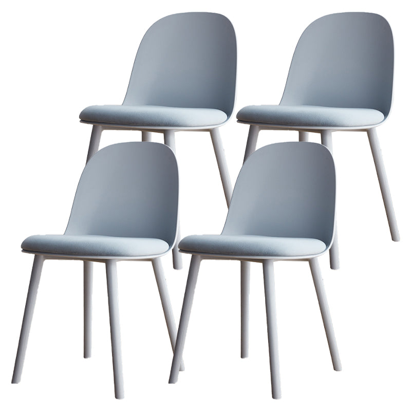 Modern Style Side Chair Plastic Upholstered Dining Side Chair for Indoor