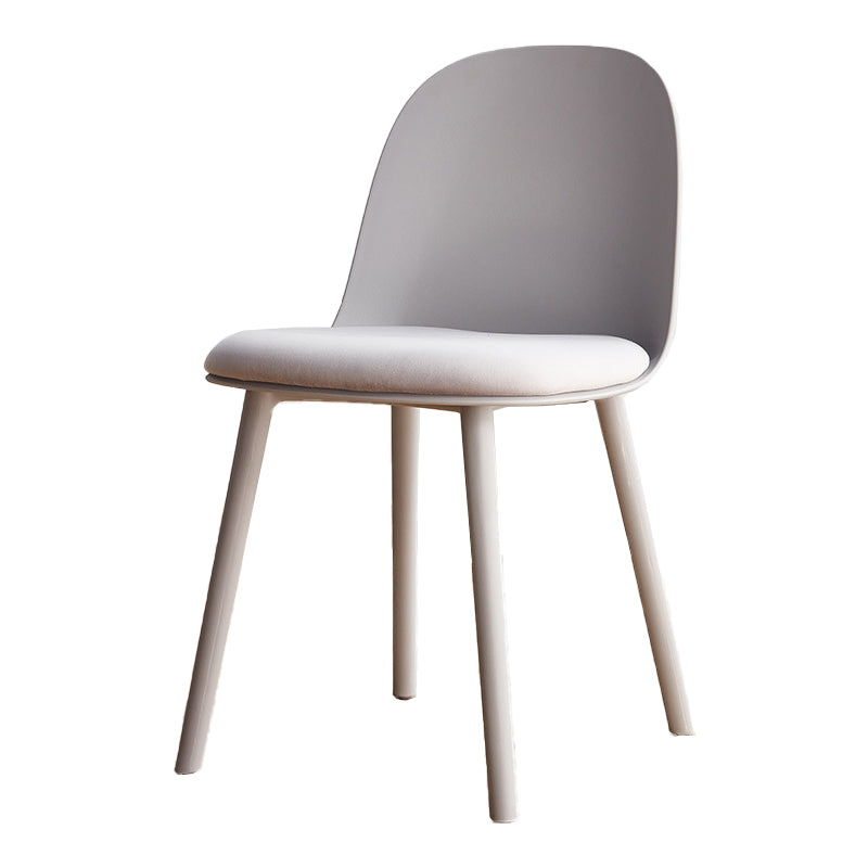 Modern Style Side Chair Plastic Upholstered Dining Side Chair for Indoor
