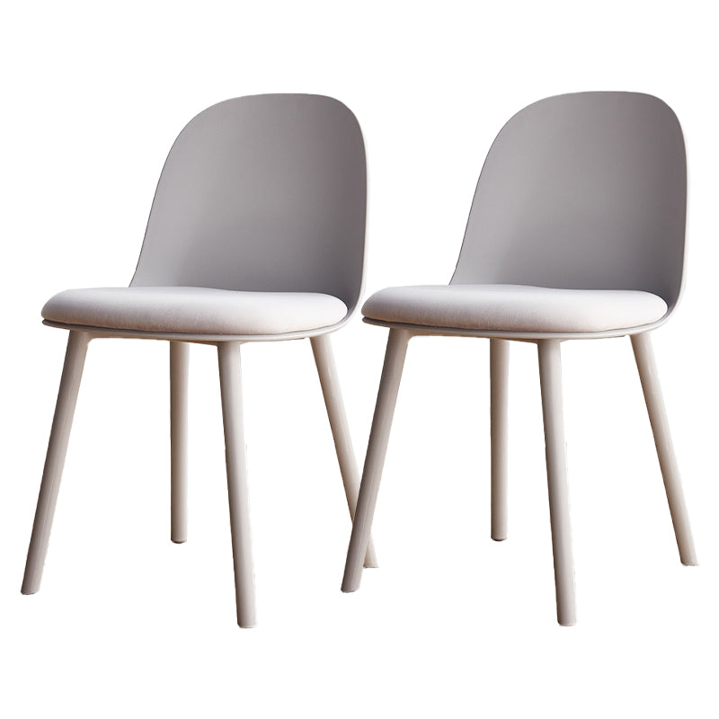 Modern Style Side Chair Plastic Upholstered Dining Side Chair for Indoor