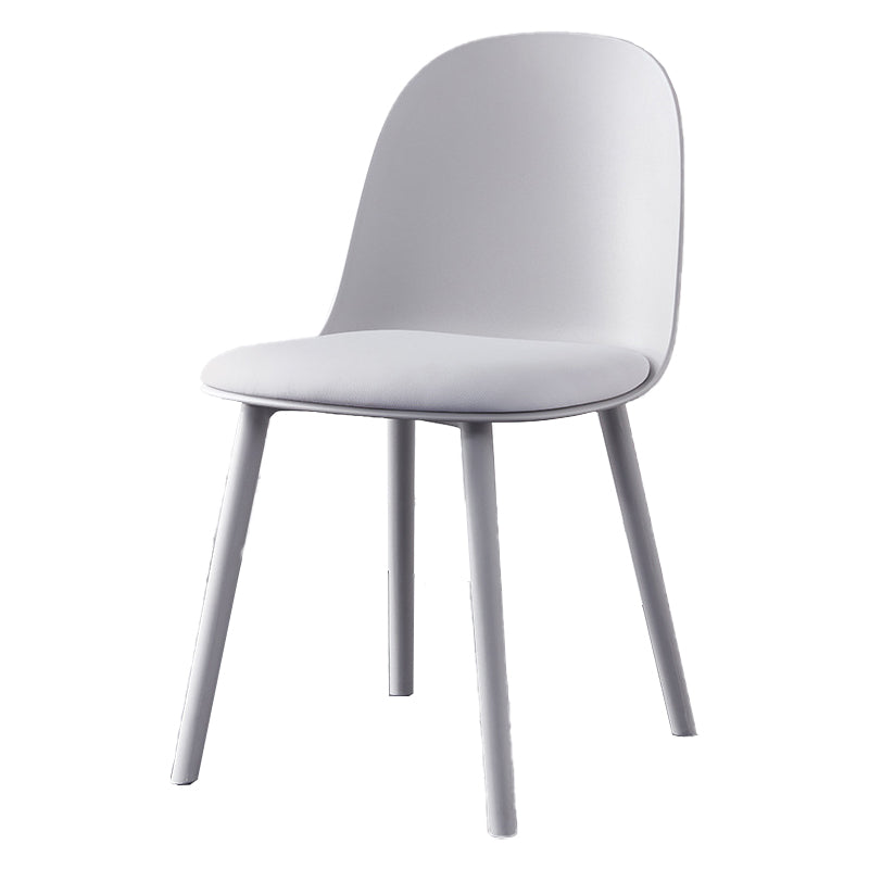 Modern Style Side Chair Plastic Upholstered Dining Side Chair for Indoor