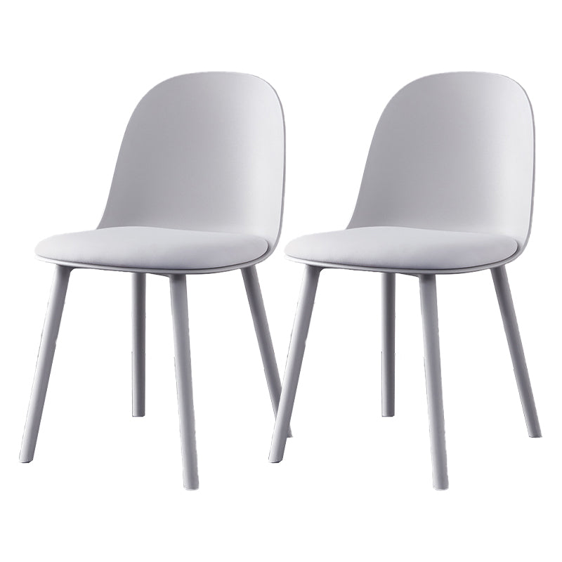 Modern Style Side Chair Plastic Upholstered Dining Side Chair for Indoor