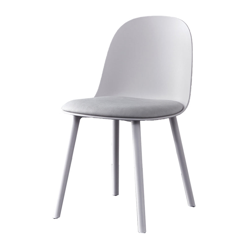 Modern Style Side Chair Plastic Upholstered Dining Side Chair for Indoor