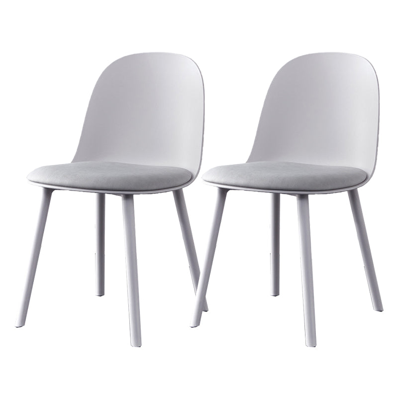 Modern Style Side Chair Plastic Upholstered Dining Side Chair for Indoor