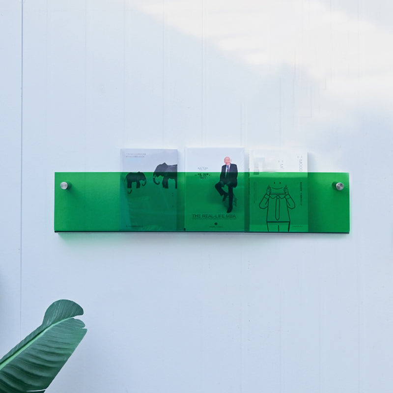 Scandinavian Floating Bookcase Acrylic Closed Back Bookshelf
