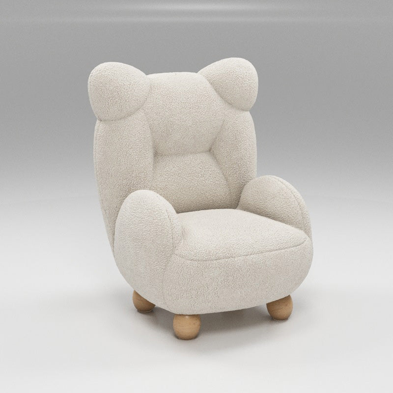 Wool Chair Arms Included Basic Four Legs Chair for Living Room