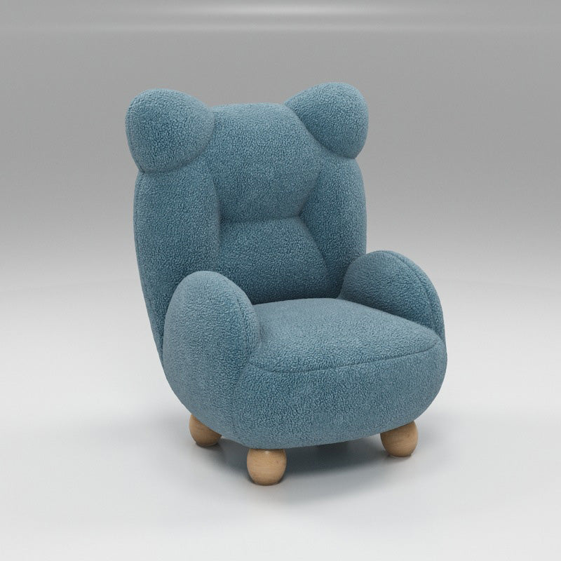 Wool Chair Arms Included Basic Four Legs Chair for Living Room
