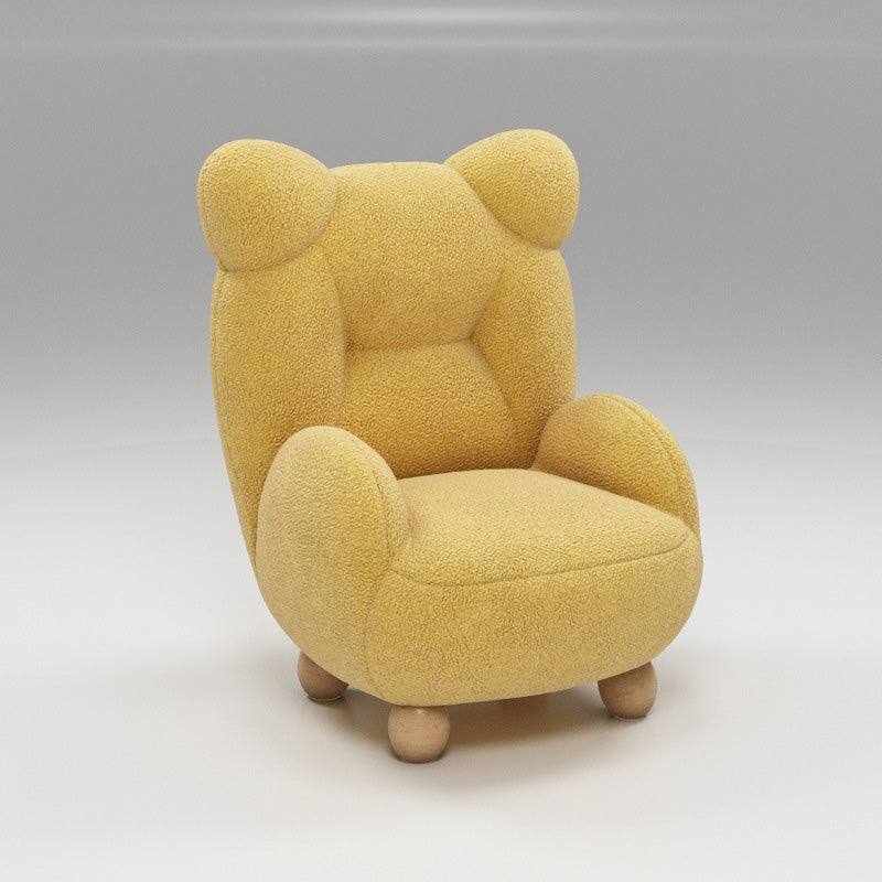 Wool Chair Arms Included Basic Four Legs Chair for Living Room