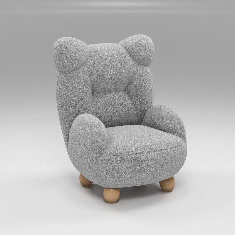 Wool Chair Arms Included Basic Four Legs Chair for Living Room