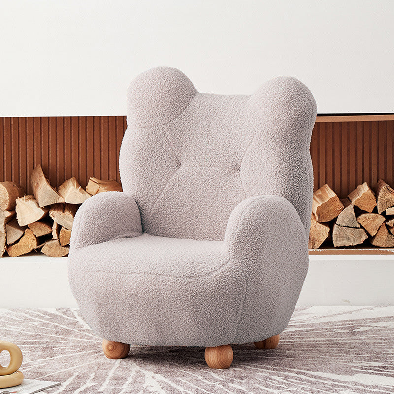 Wool Chair Arms Included Basic Four Legs Chair for Living Room