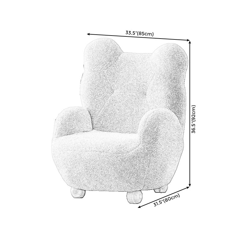 Wool Chair Arms Included Basic Four Legs Chair for Living Room