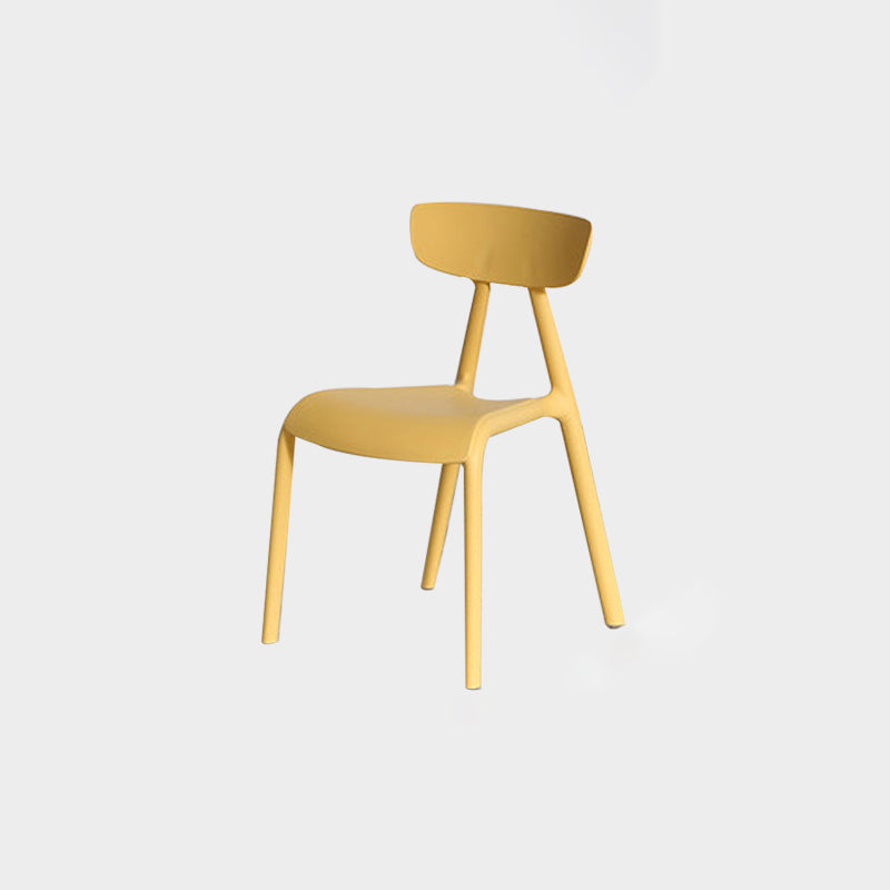 Basic Four Leg Armless Stacking Solid Color Accent Chair Set