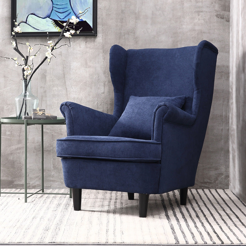 Tufted Back Wingback Chair Rolled Arms Accent Chair, 37.80" W √ó 32.28" L √ó 39.76" H