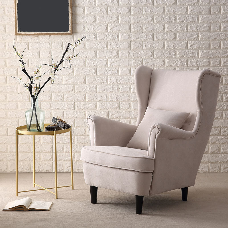 Tufted Back Wingback Chair Rolled Arms Accent Chair, 37.80" W √ó 32.28" L √ó 39.76" H