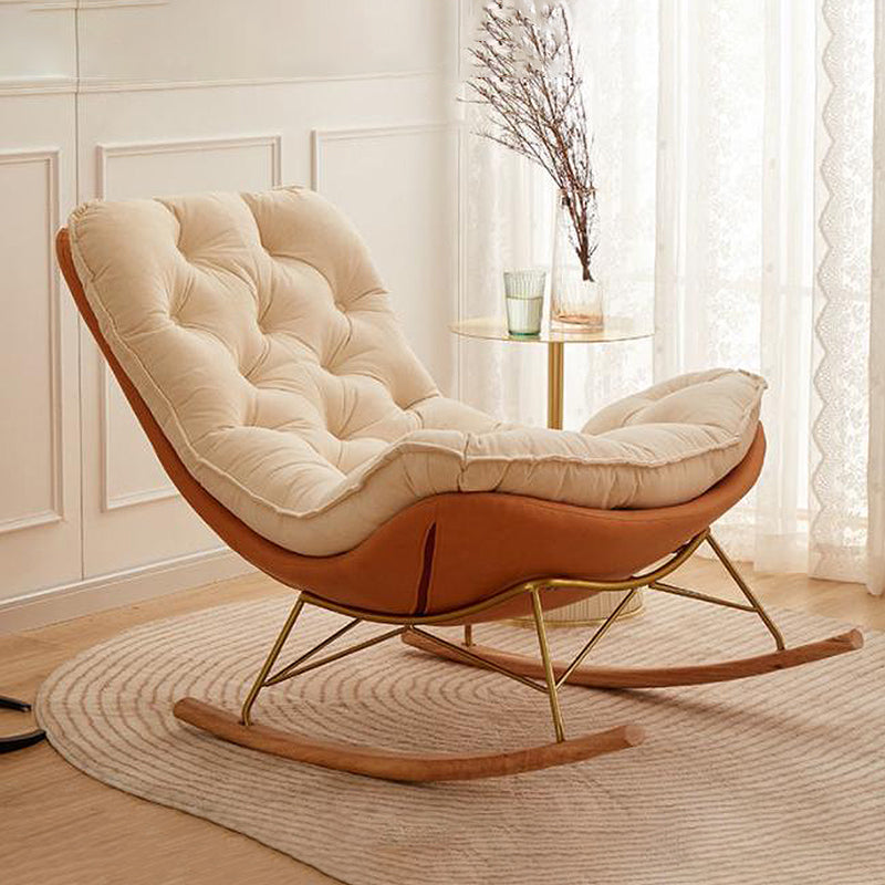 Contemporary Armless Accent Chair Tufted Lounge Chair with High Back