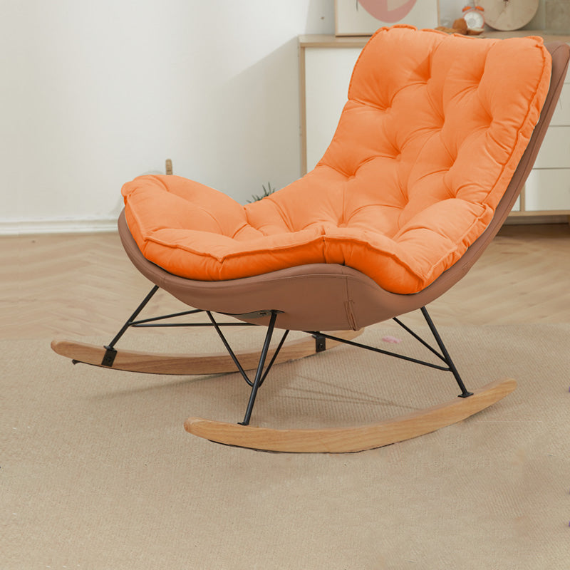 Contemporary Armless Accent Chair Tufted Lounge Chair with High Back