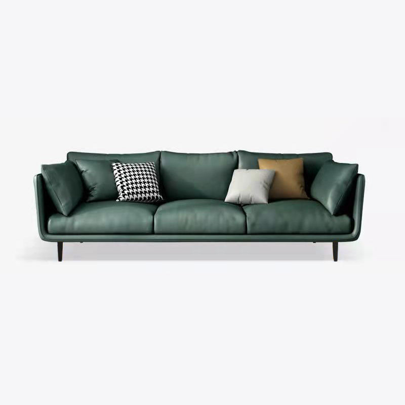 3 Seater 33.4"H Faux Leather Square Arm Sofa for Living Room