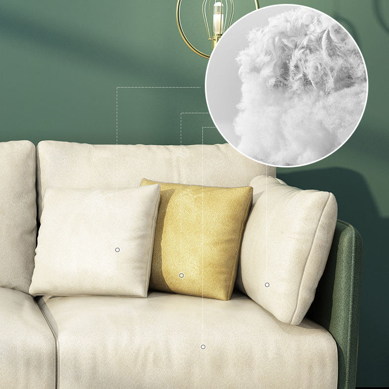 3 Seater 33.4"H Faux Leather Square Arm Sofa for Living Room