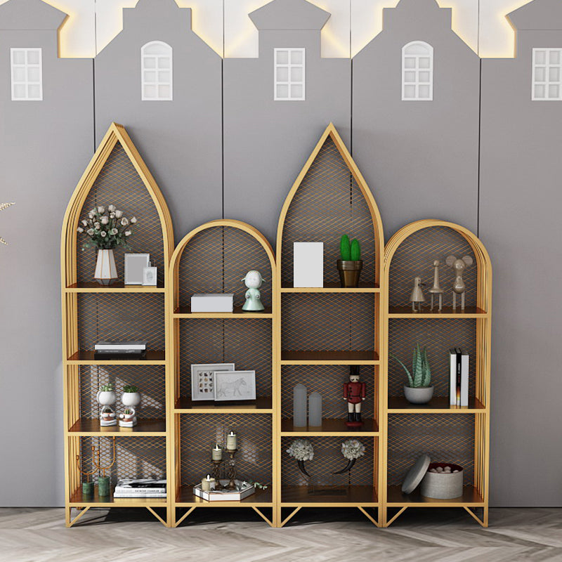 Modern Style Bookcase Standard Metal Closed Back Bookshelf for Home