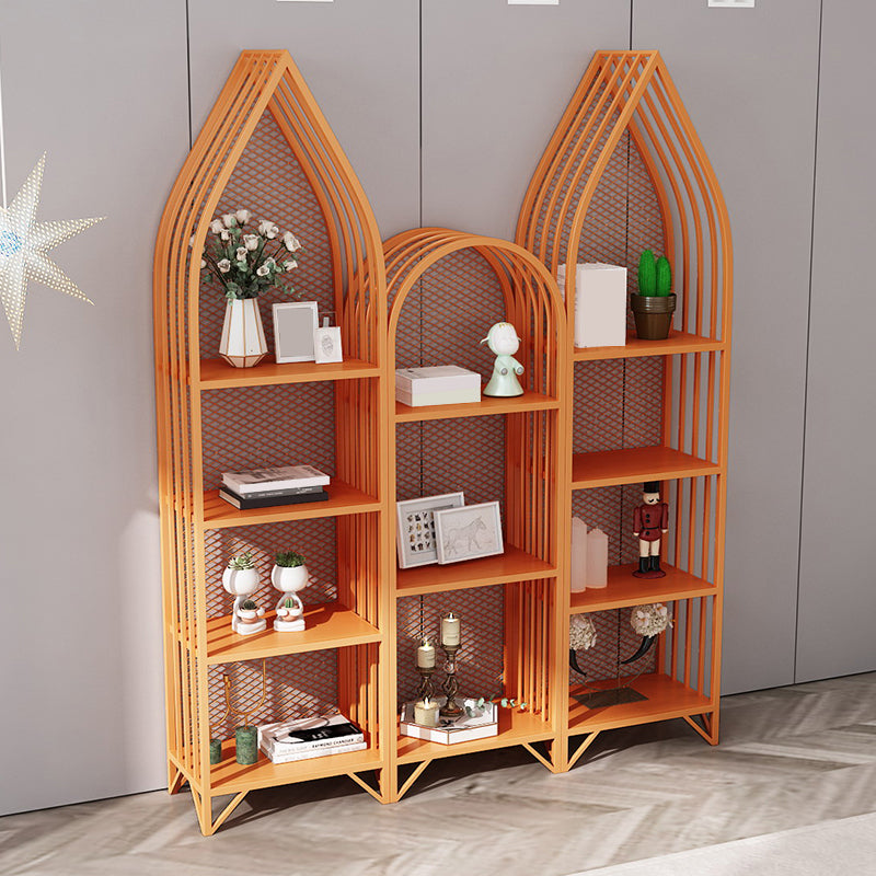 Modern Style Bookcase Standard Metal Closed Back Bookshelf for Home