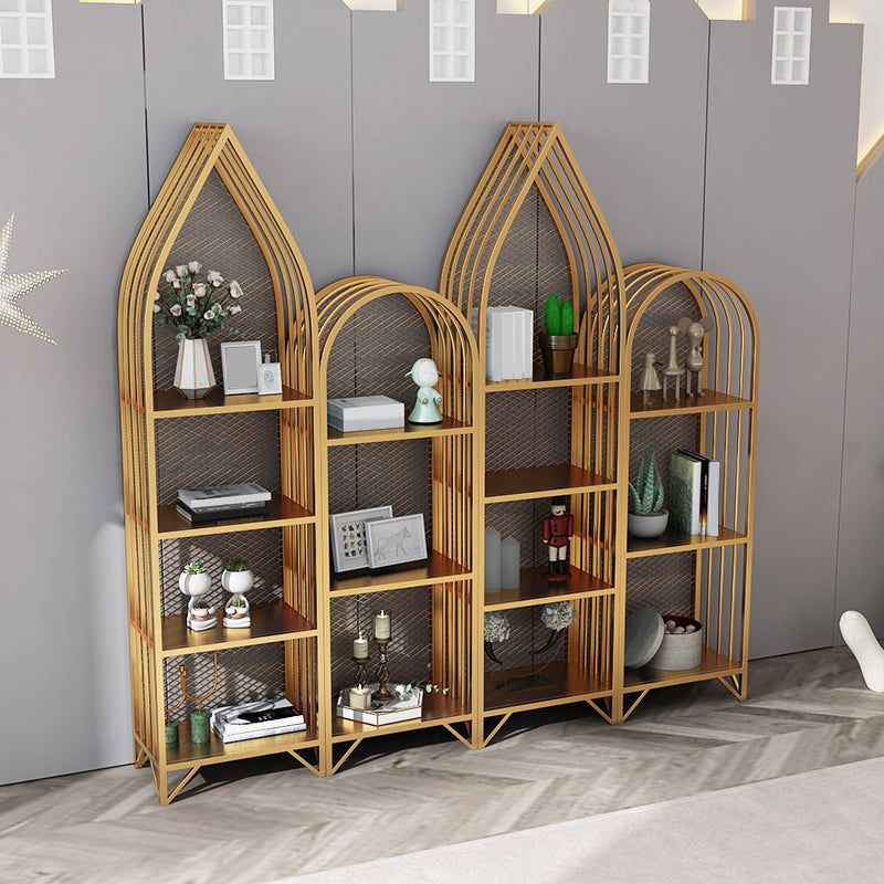 Modern Style Bookcase Standard Metal Closed Back Bookshelf for Home